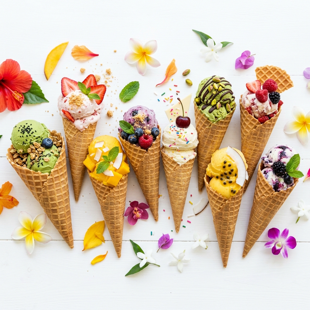 Love Portion premium ice cream cones variety